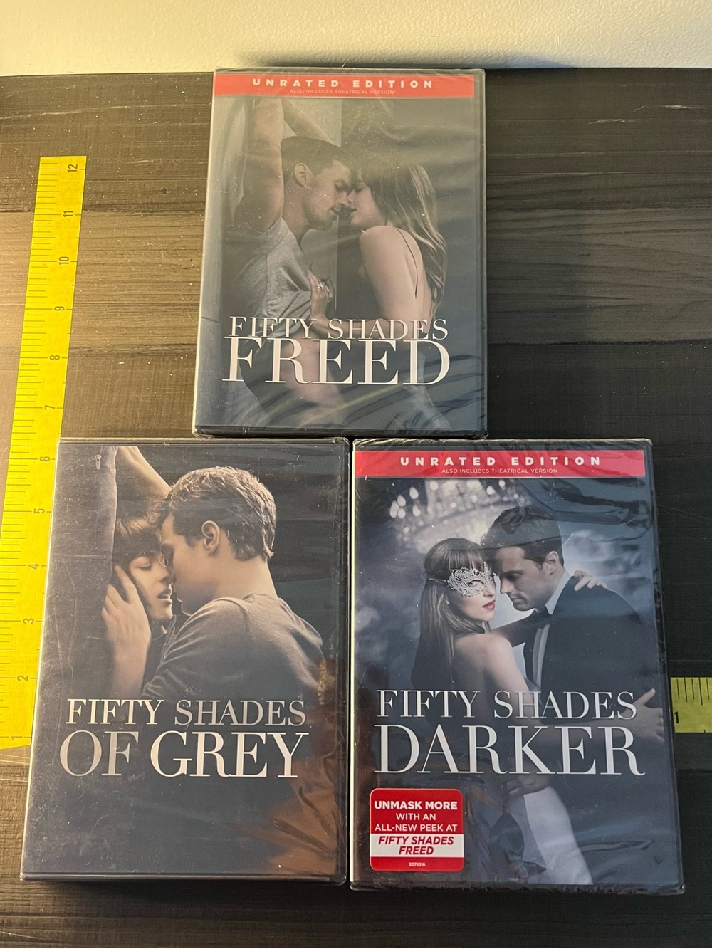 New Fifty Shades DVD Collection - Grey / Darker / Freed (Black)